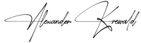 Logo for Alexander Krewald, videoproducent og fotograf